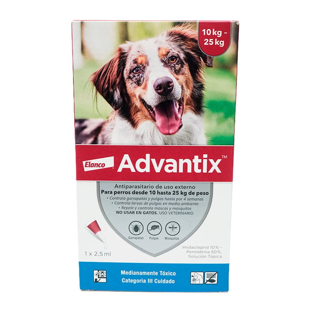 Advantix Antipulgas, Garrapatas y Mosquitos para Perros de 10 a 25 kg