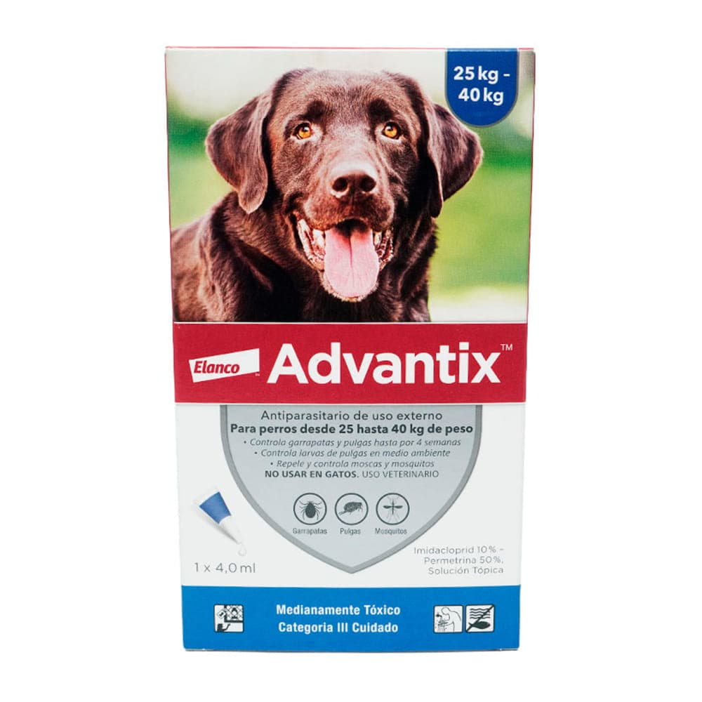 Advantix Antipulgas, Garrapatas y Mosquitos para Perros de 25 a 40 kg