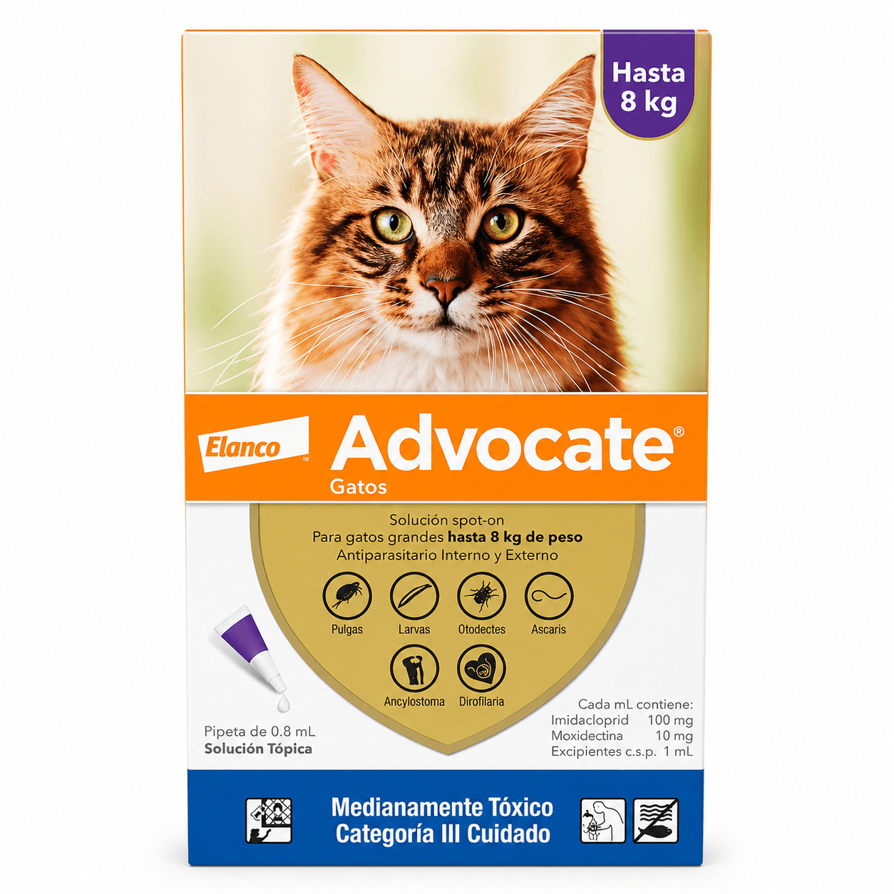 Advocate Antiparasitario Interno y Externo para Gatos de 4 a 8 kg