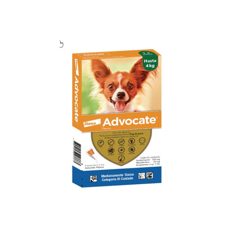 Advocate Antiparasitario Interno y Externo para Perros de hasta 4 kg