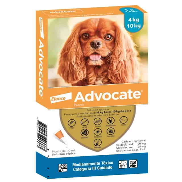 Advocate Antiparasitario Interno y Externo para Perros de 4 a 10 kg