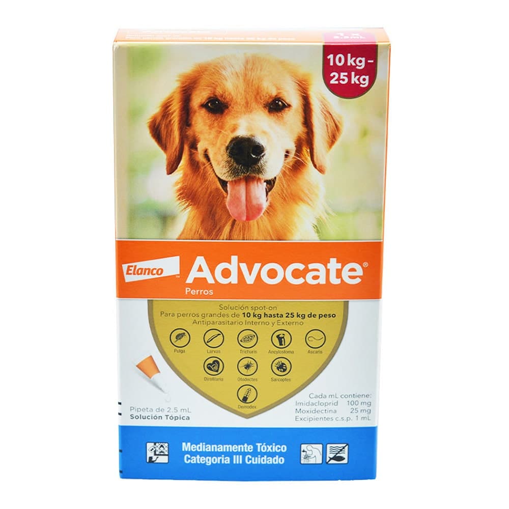 Advocate Antiparasitario Interno y Externo para Perros de 10 a 25 kg