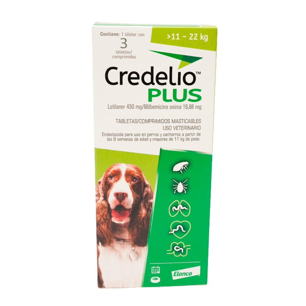 Credelio Plus Antiparasitario Interno y Externo para Perros de 11 a 22 kg