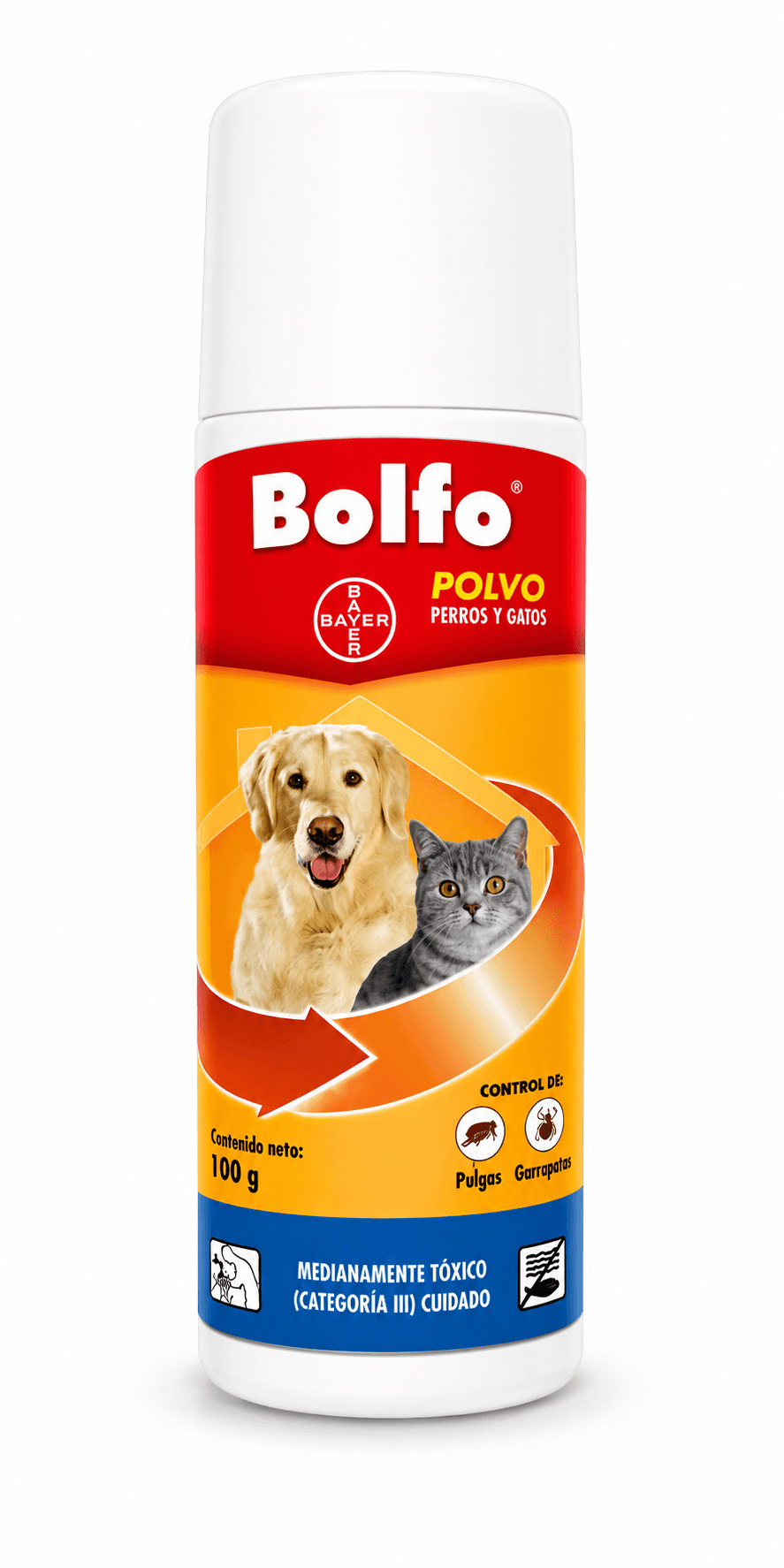 Bolfo Polvo Antipulgas y Garrapatas para Perros y Gatos